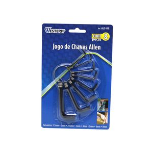 Chave Alen 1,5A8 8 Peças Western