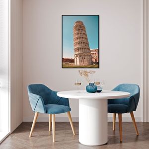 Quadro Torre de Pisa Itália 86x60 Filete Preto