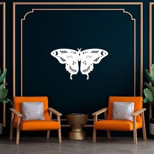 Quadro Escultura Borboleta Boho 80x43 Branco