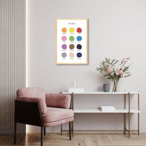 Quadro Infantil English Colors 43x30 Caixa Marfim