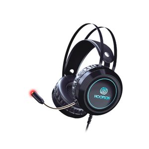 Headset Gamer Hoopson Led F-103-AZ Preto e Azul