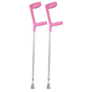 Muleta Canadense Sequencial Articulada Click 110kg Ponteira 3/4 Par Rosa