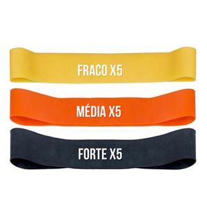 Kit 15 Mini Band Kallango Basic com 3 Intensidades