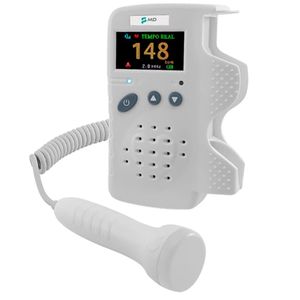 Detector Fetal Doppler Md Portatil Digital Bateria Recarregavel Fd200c Lcd Colorido