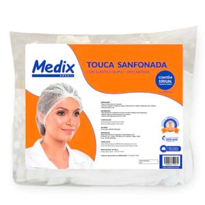 Touca Sanfonada com Elástico Medix 100UN