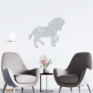 Quadro Escultura Corpo Zebra One Line 150x123 Cinza