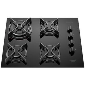 Cooktop a Gás 4 Bocas Dako Supreme com Queimador Tripla Chama Preto  Bivolt