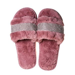 Chinelo Feminino Pantufa Zariff com Strass Roxo PTF094