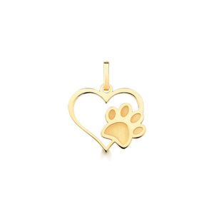 Pingente de Ouro 18k I Love Pet vazado