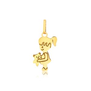 Pingente de Ouro 18k Menina