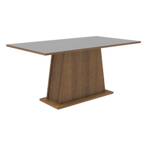 Mesa de Jantar Retangular Tampo de Madeira Rustic/Cinza 5364 Madesa