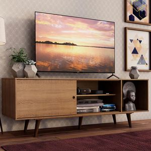 Rack Madesa Dubai para TV até 65 Polegadas com Pés - Rustic