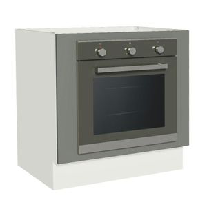 Balcão para Forno de Embutir 80 x 60 cm Sem Tampo Branco/Cinza Agata Madesa