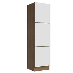 Paneleiro Madesa Lux 60 cm 3 Portas - Rustic/Branco Veludo