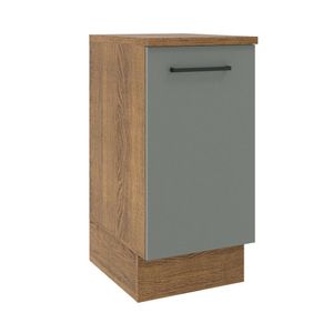 Balcão Madesa Agata 40 cm 1 Porta - Rustic/Cinza