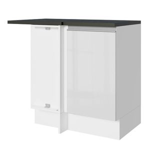 Balcão de Canto Madesa Acordes 100% MDF - Porta Branco Brilhante