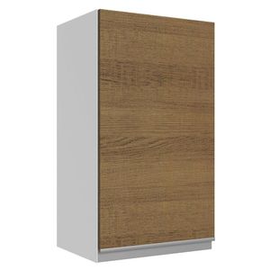 Armário Aéreo 100% MDF 35 cm 1 Porta Branco/Rustic Acordes Madesa