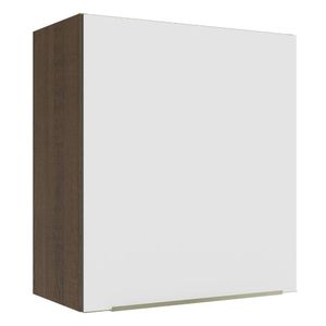 Armário Aéreo Madesa Lux 60 cm 1 Porta - Rustic/Branco Veludo