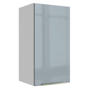 Armário Aéreo Madesa Lux 35 cm 1 Porta - Branco/Cinza