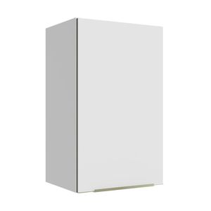 Armário Aéreo Madesa Lux 40 cm 1 Porta - Branco/Branco Veludo