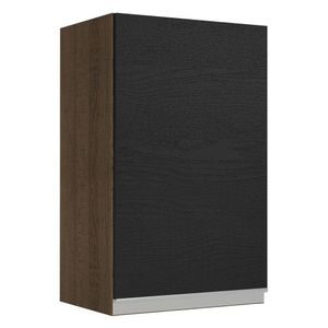 Armário Aéreo Madesa Glamy 40 cm 1 Porta - Rustic/Preto