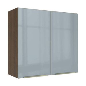 Armário Aéreo 70 cm 2 Portas Rustic/Cinza Lux Madesa