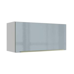 Armário Aéreo 70 cm 1 Porta Branco/Cinza Lux Madesa