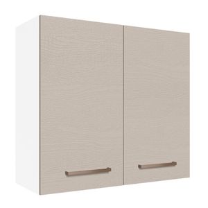 Armário Aéreo 70 cm 2 Portas Branco/Crema Agata Madesa