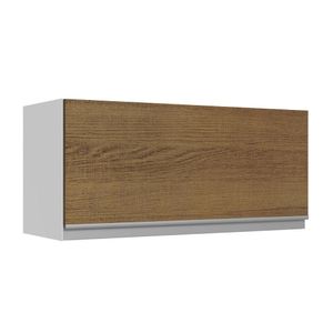 Armário Aéreo 100% MDF 70 cm 1 Porta Basculante Branco/Rustic Acordes Madesa