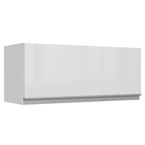 Armário Aéreo Madesa Acordes 100% MDF 80 cm - Porta Branco Brilho