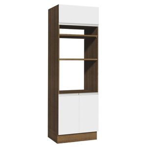 Torre Quente Madesa Glamy 70 cm 3 Portas - Rustic/Branco