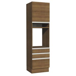 Torre Quente Madesa Glamy 60 cm 1 Porta 3 Gavetas - Rustic