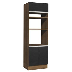 Torre Quente Madesa Glamy 70 cm 3 Portas - Rustic/Preto