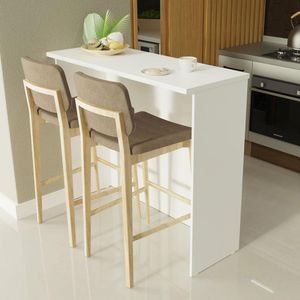 Bancada Ilha para Cozinha 120 cm Branco Madesa