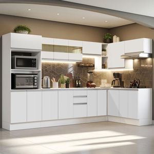 Cozinha Completa 100% MDF Madesa Smart de Canto