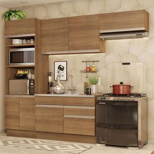 Armário de Cozinha Completa 270cm Rustic Glamy Madesa 15