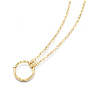 Colar de Prata 925 com banho de Ouro 18k com zircônias