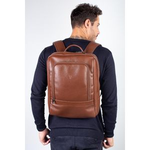 Mochila de couro slim masculina Enzo