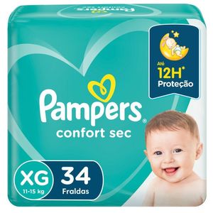 Fralda Pampers Confort Sec Mega Xg Com 34 Unidades