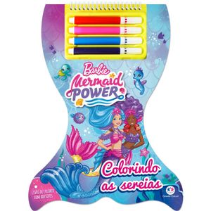 Barbie - Colorindo As Sereias - Canetinhas E Adesivos