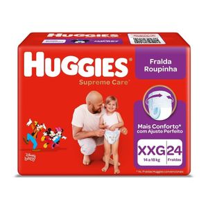 Fralda Huggies Supreme Care Mega Roupinha Xxg Com 24 Unidades