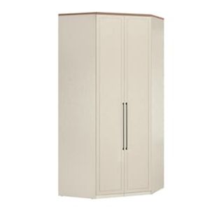 Armário Modulado Closet de Canto Toledo 2 Portas 3 Gavetas 5 Prateleiras Casal  Areia/Wood