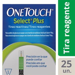 Tiras Reagentes Onetouch Select Plus Com 25 Unidades