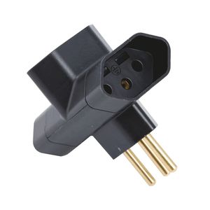 Plugue T 2P+T 10A/250V  Preto