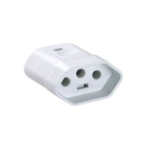 Plugue Femea 2P+T 10A/250V  Branco