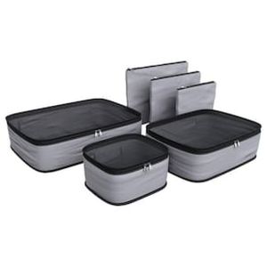 Organizador Euro Home para Viagens 6 Peças - Cinza