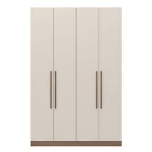 Armário Modulado Bartira Lugano com 4 Portas 3 Gavetas 3 Prateleiras Casal  Avelã/Capuccino