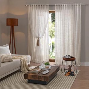 Cortina de Renda com Forro Clássica Pantalla Interlar 300x180cm Marfim