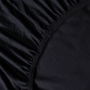 Lençol com elástico Solteiro Malha 160 g/m² 88x188x30cm Preto