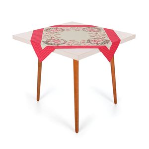 Toalha Centro de Mesa Natal Karsten 78x78cm Enfeites de Natal